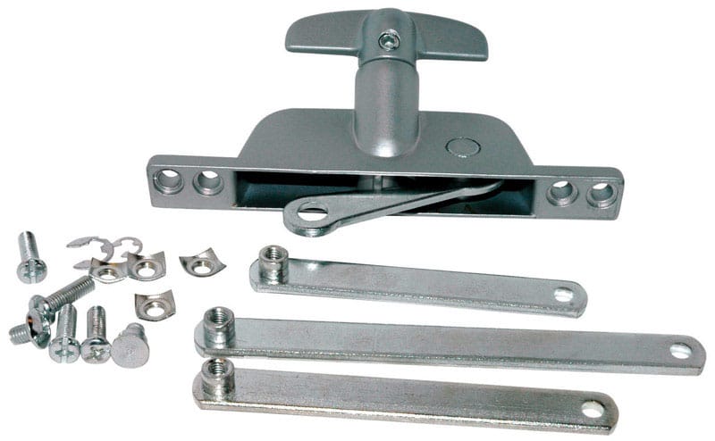 Barton Kramer 211C Silver Aluminum Left/Right Jalousie Window Operator Kit For Jalousie