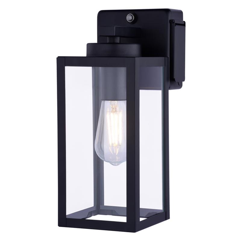 Dualux T0786 Textured Black Black Dusk to Dawn LED Porch Light