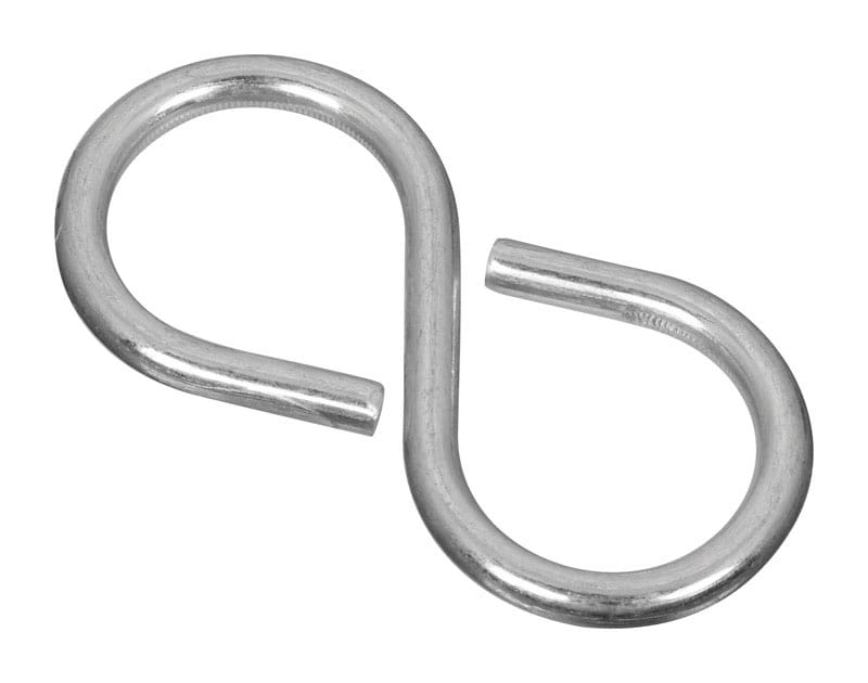 National Hardware N121-277 Zinc-Plated Silver Steel 2-1/8 in. L Closed S-Hook 15 lb 3 pk