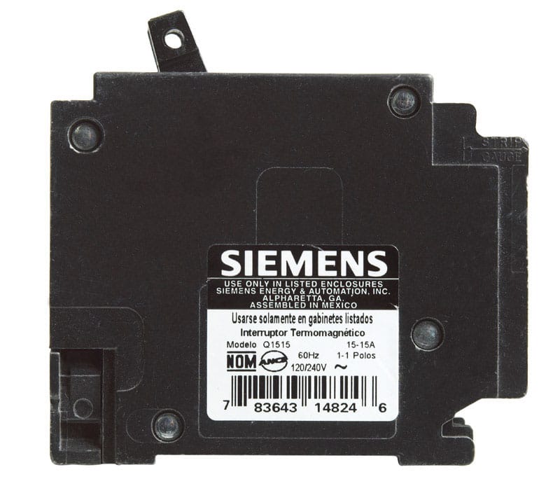 Siemens Q1515 15/15 amps Tandem Single Pole Circuit Breaker