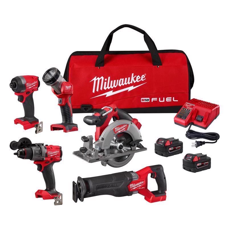 Milwaukee 3697-25 M18 FUEL Cordless Brushless 5 Tool Combo Kit