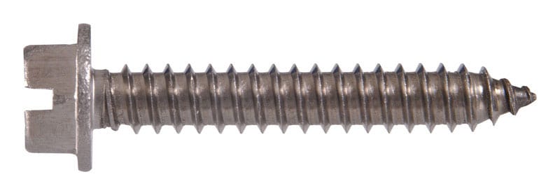 Hillman 0823122 No. 12 Ga. X 2 in. L Slotted Hex Head Sheet Metal Screws 100 pk