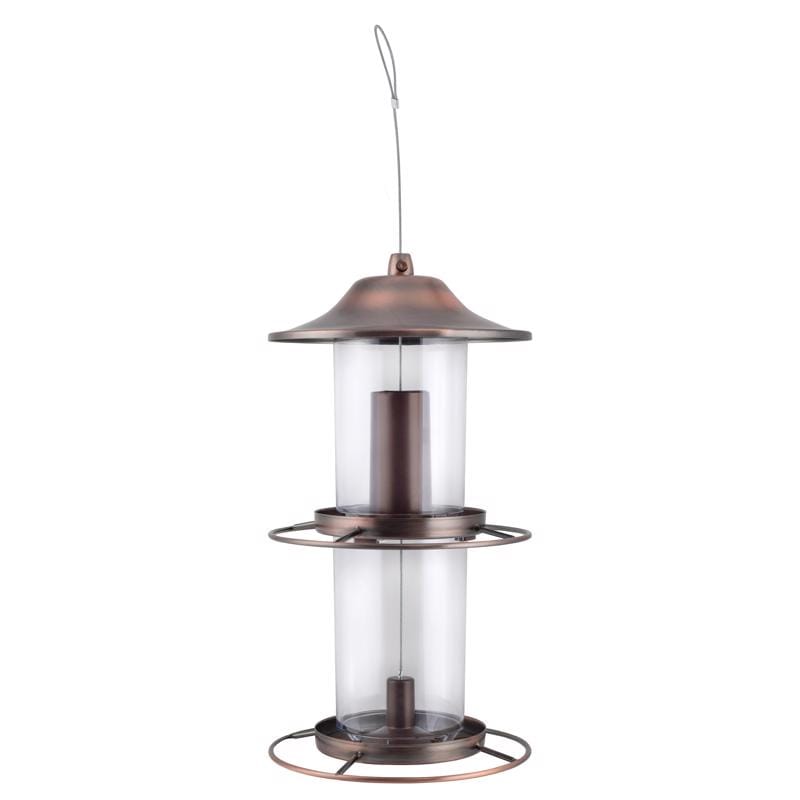 Perky-Pet 325C Wild Bird 4.5 lb Metal/Plastic Panorama Bird Feeder 2 ports