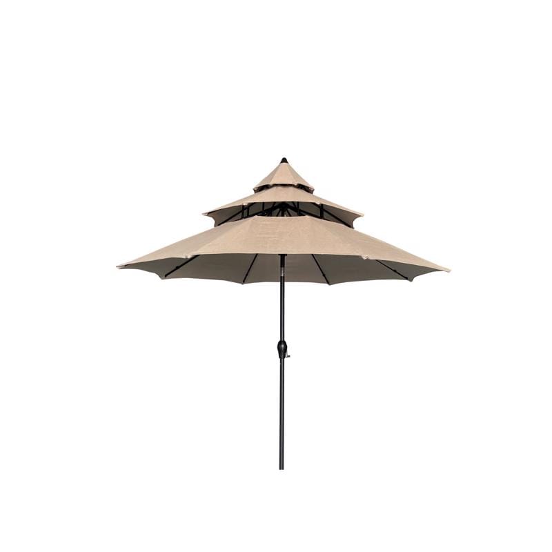 Living Accents YQ106BK-TP Pagoda 9 ft. Tiltable Taupe Patio Umbrella