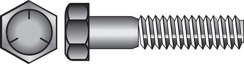 Hillman 200414 3/4 in. D X 2-1/2 in. L Heat Treated Zinc Steel Hex Head Cap Screw 20 pk