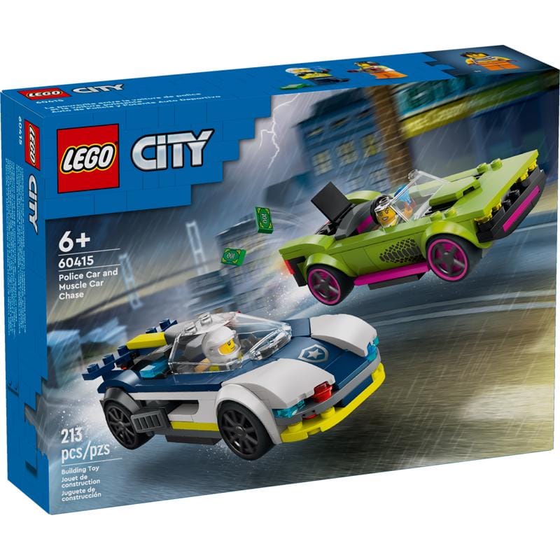 Lego 60415 City Police Car & Muscle Car Chase Building Set Multicolor 213 pc