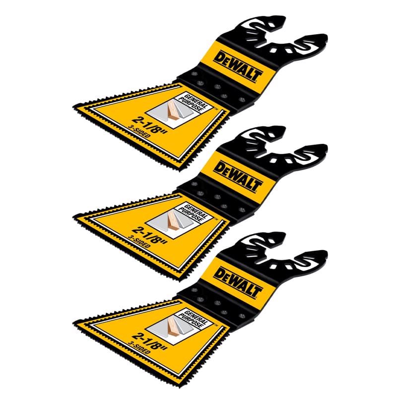Dewalt DWA4283-3 2-1/8 in. W Bi-Metal 3-Sided Oscillating Blade Set 3 pk