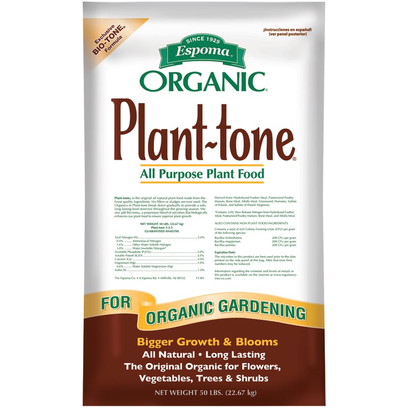 Espoma PT50 Plant-tone Organic Granules Plant Food 50 lb