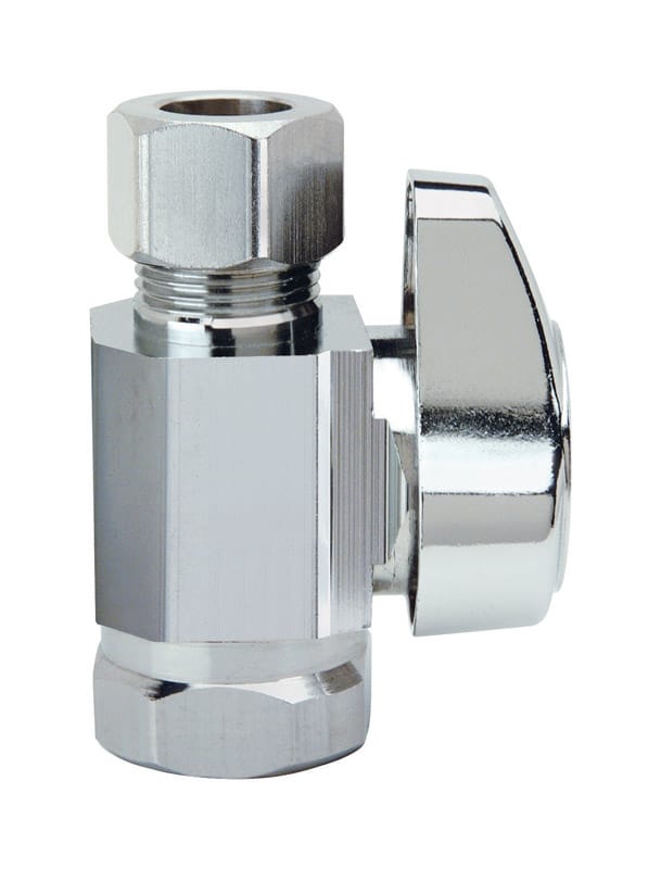 BrassCraft G2R10X CD 3/8 in. FIP outlets Compression Brass Straight Stop Valve