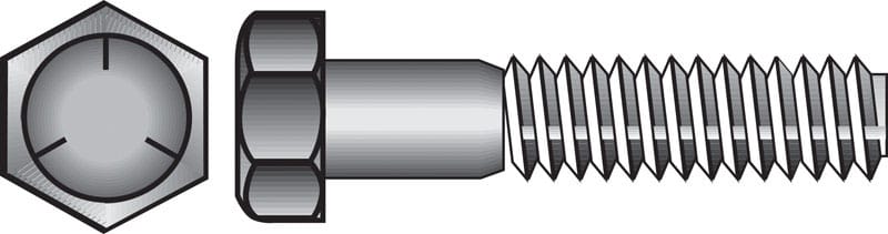Hillman 200078 5/16 in. D X 1-3/4 in. L Heat Treated Zinc Steel Hex Head Cap Screw 100 pk