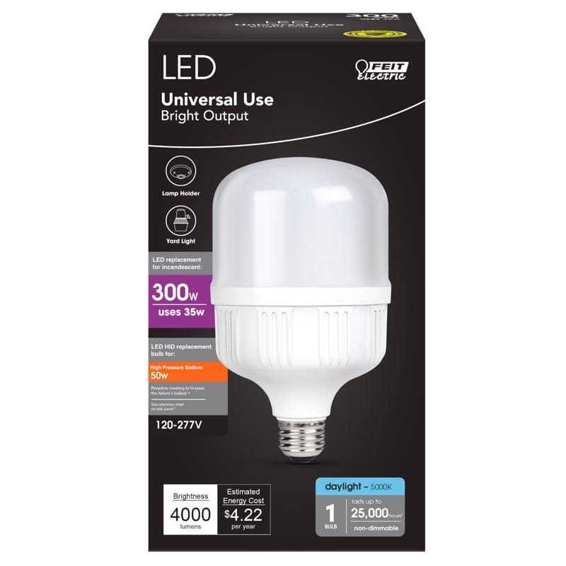 Feit T10040005KLEDHD T100 E26 (Medium) LED Bulb Daylight 300 Watt Equivalence 1 pk