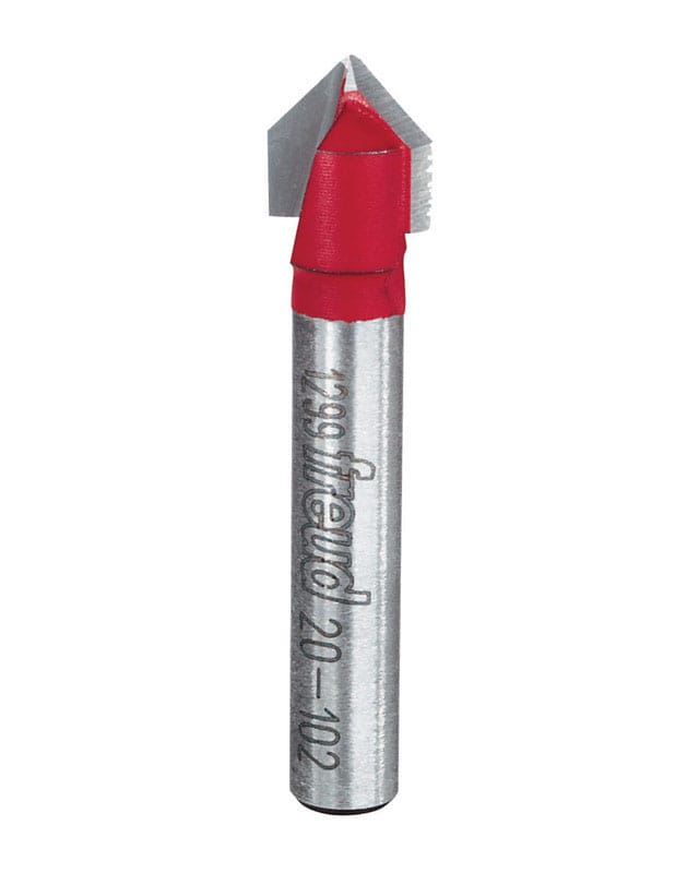 Freud 20-102 3/8 in. D X 1-3/4 in. L Carbide V Grooving Router Bit