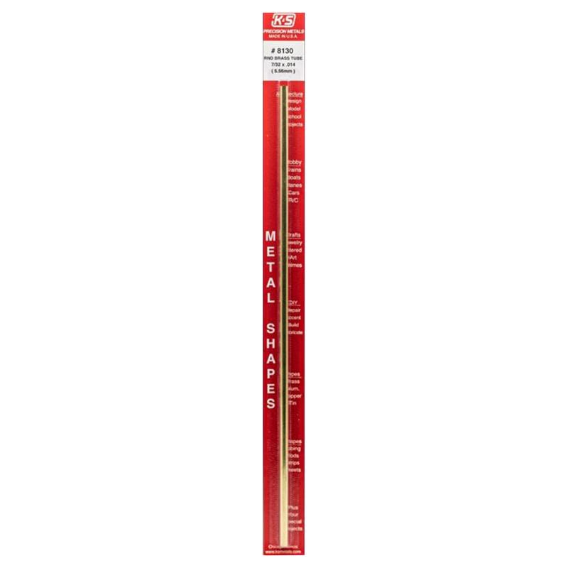 K&S 8130 7/32 in. D X 12 in. L Round Brass Tube 1 pk