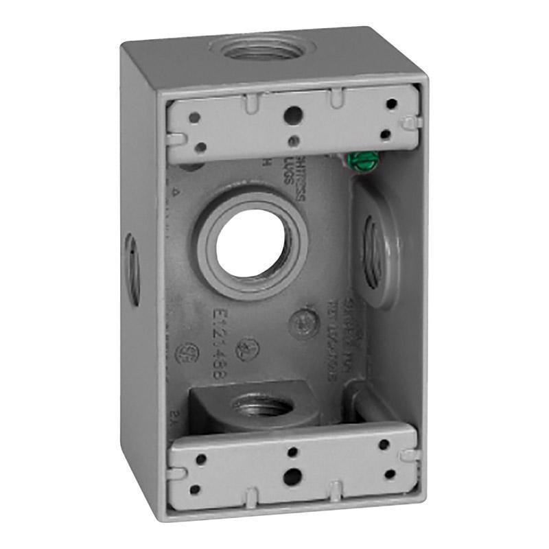 Sigma Engineered Solutions 14251-5X New Work 18.3 cu in Rectangle Die-Cast Metal 1 gang Weatherproof Box Gray