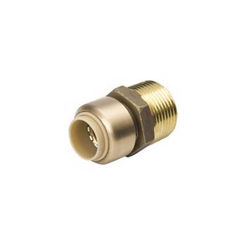 B&K 6630-134 Proline Push to Connect 1/2 in. PTC X 3/4 in. D MPT Brass Reducing Adapter