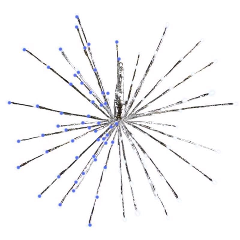 Celebrations 23-09007A LED Blue/Pure White 3 in1 Radiant Blast 16 in. Hanging Decor