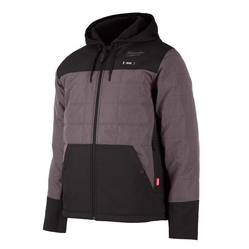 Milwaukee 205G-21XL M12 XL Long Sleeve Men's Hooded Heated Jacket Kit Gray