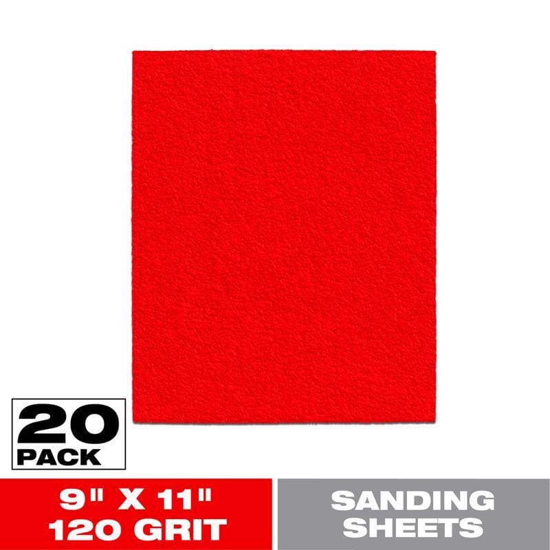 Diablo DCS911120S20G 9 in. L X 11 in. W 120 Grit Aluminum Oxide Sanding Sheet 20 pk