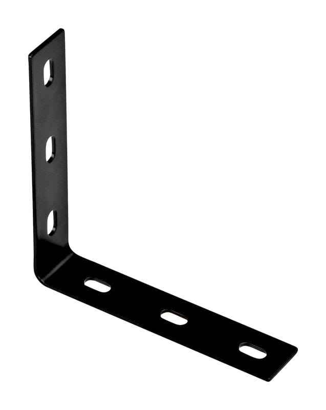 National Hardware N351-465 7.1 in. H X 1.5 in. W X 0.125 in. D Black Carbon Steel Inside/Outside Corner Brace