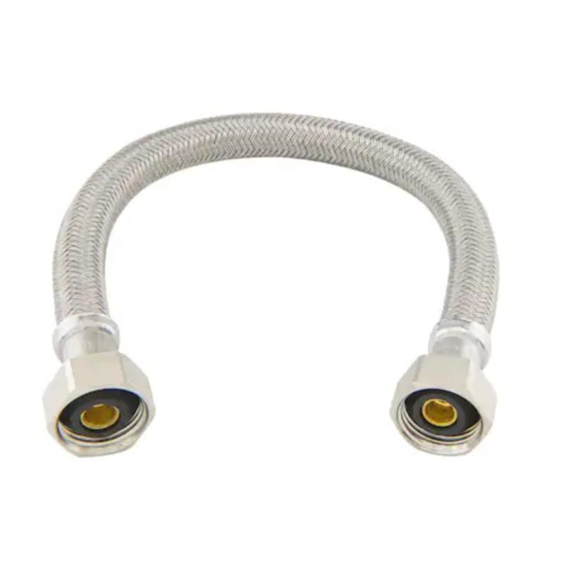 BrassCraft B8-12A F Speedi Plumb Plus 1/2 in. FIP pc X 1/2 in. D FIP 12 in. Polymer Faucet Supply Line
