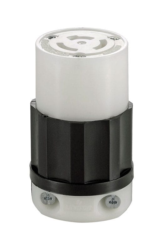 Leviton 07314-0PC Industrial Nylon Non-Grounding Locking Connector Non-NEMA 14-10 AWG 3 Pole 3 Wire
