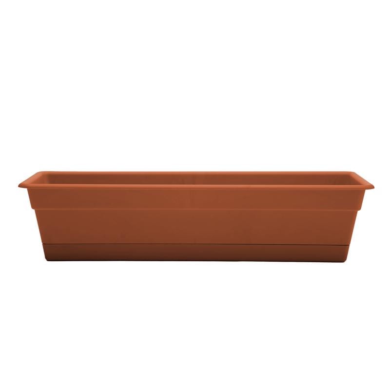 Bloem DCBT24-46 Dura Cotta 5.75 in. H X 24 in. W X 7.5 in. D Plastic Window Box Terracotta