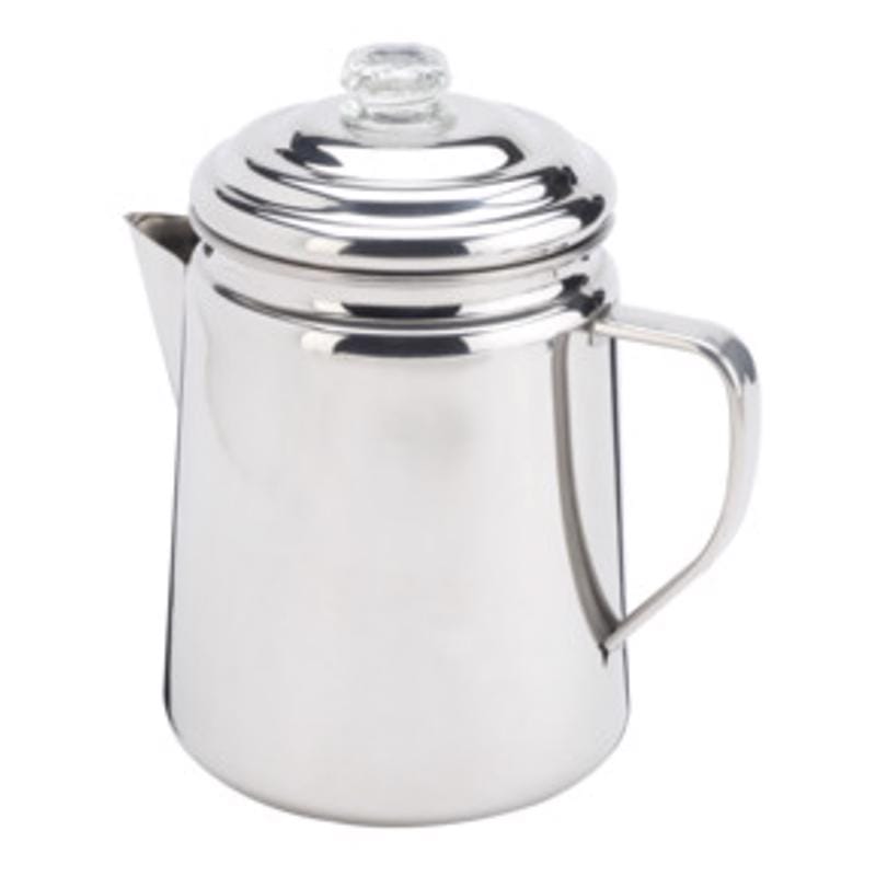 Coleman 2157615 Silver Percolator 9.5 in. H X 6.4 in. W X 8.6 in. L 12 cups 1 pk
