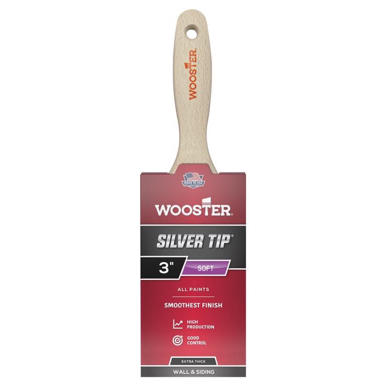 Wooster 5223-3 Silver Tip 3 in. Soft Flat Paint Brush