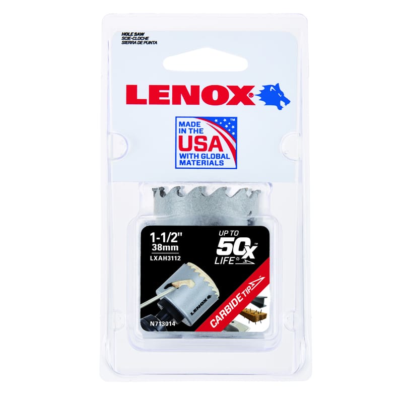 Lenox LXAH3112 Speed Slot 1-1/2 in. Carbide Tipped Hole Saw