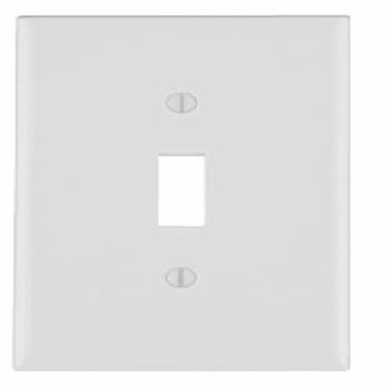Leviton 88001-2AW Antimicrobial Powder Coated White 1 gang Thermoset Plastic Toggle Wall Plate 1 pk