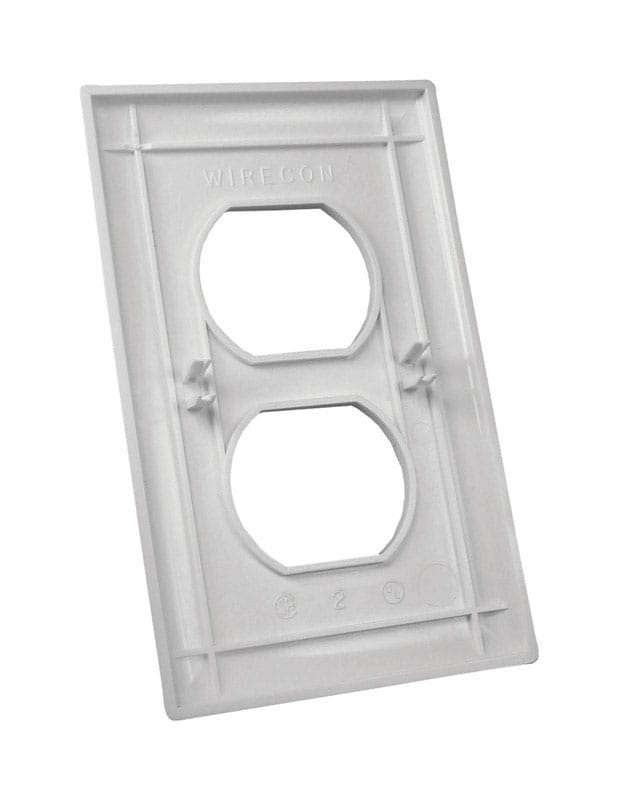 US Hardware E-163C RV One Gang Duplex Plate 1 pk