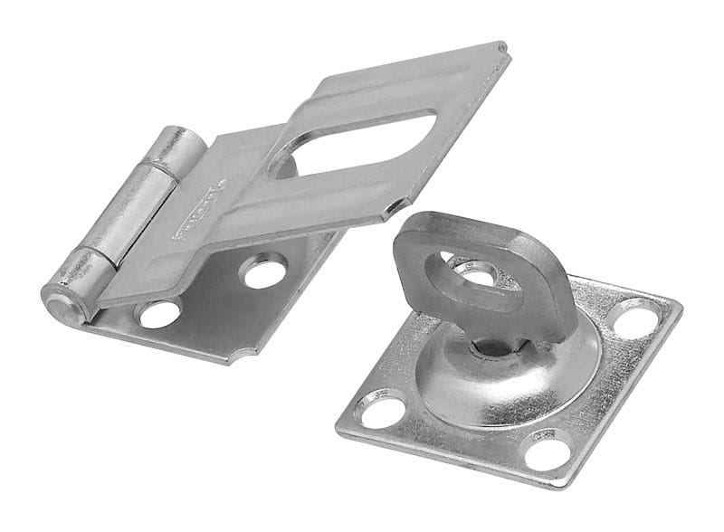 National Hardware N102-855 Zinc-Plated Aluminum/Steel 3-1/4 in. L Swivel Staple Safety Hasp 1 pk