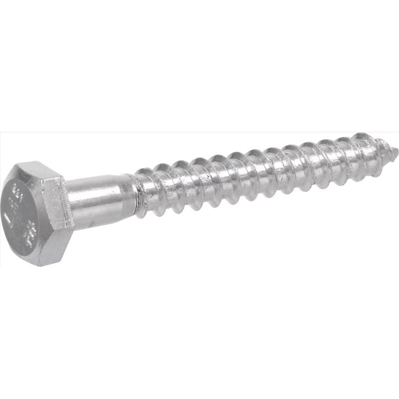 Hillman 230009 1/4 in. X 1-1/2 in. L Hex Zinc-Plated Steel Lag Screw 100 pk