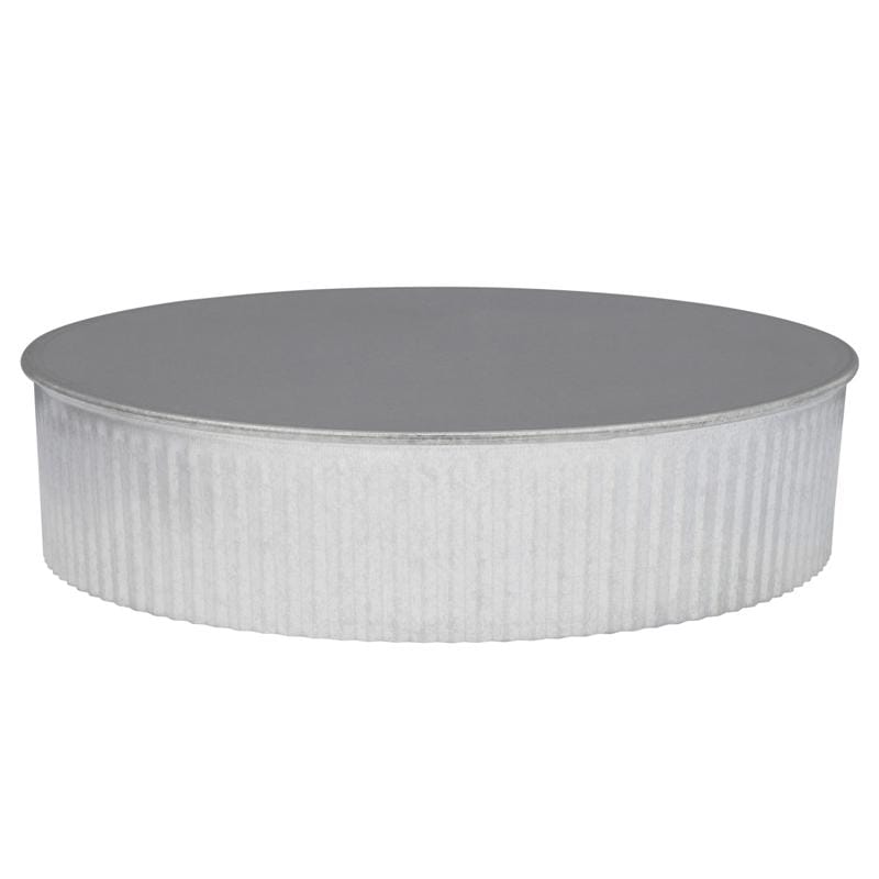 Imperial GV0736 7 in. D Galvanized Steel Crimped Pipe End Cap