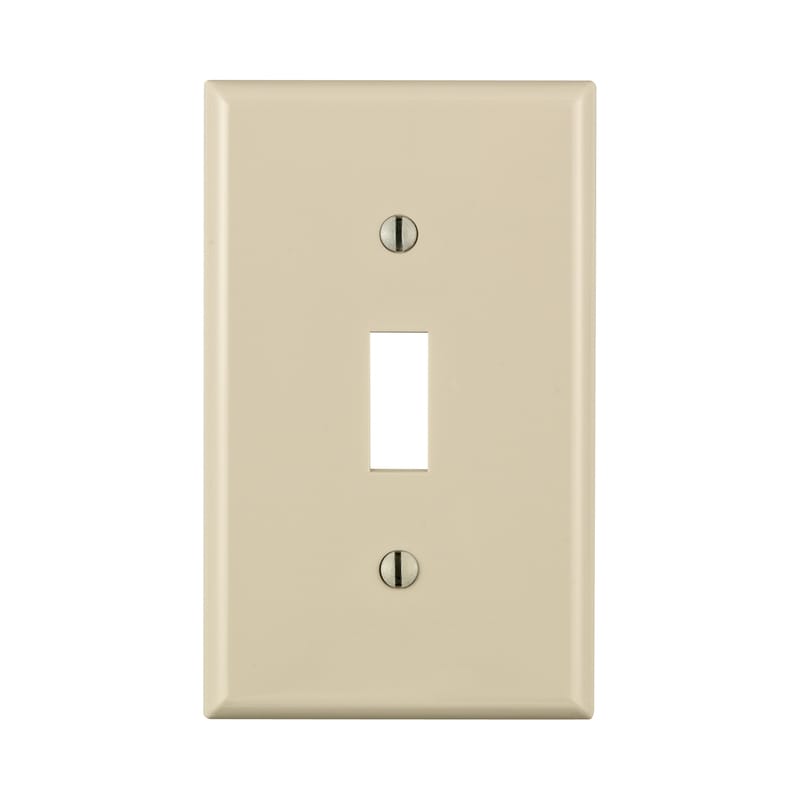 Leviton 80701-00T Light Almond 1 gang Nylon Toggle Wall Plate 1 pk