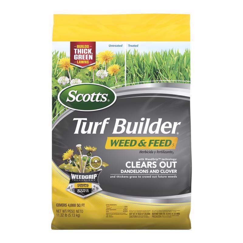 Scotts 25021A Turf Builder Weed & Feed Lawn Fertilizer For Multiple Grass Types 4000 sq ft
