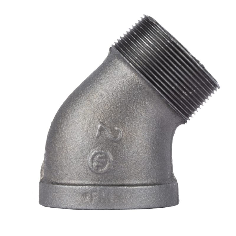 STZ Industries 501539 2 in. MIP each X 2 in. D FIP Black Malleable Iron 45 degree Street Elbow