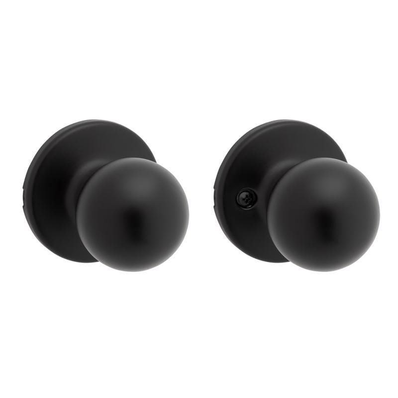 Kwikset 92001-622 Polo Traditional Matte Black Passage Knob 1-3/4 in.