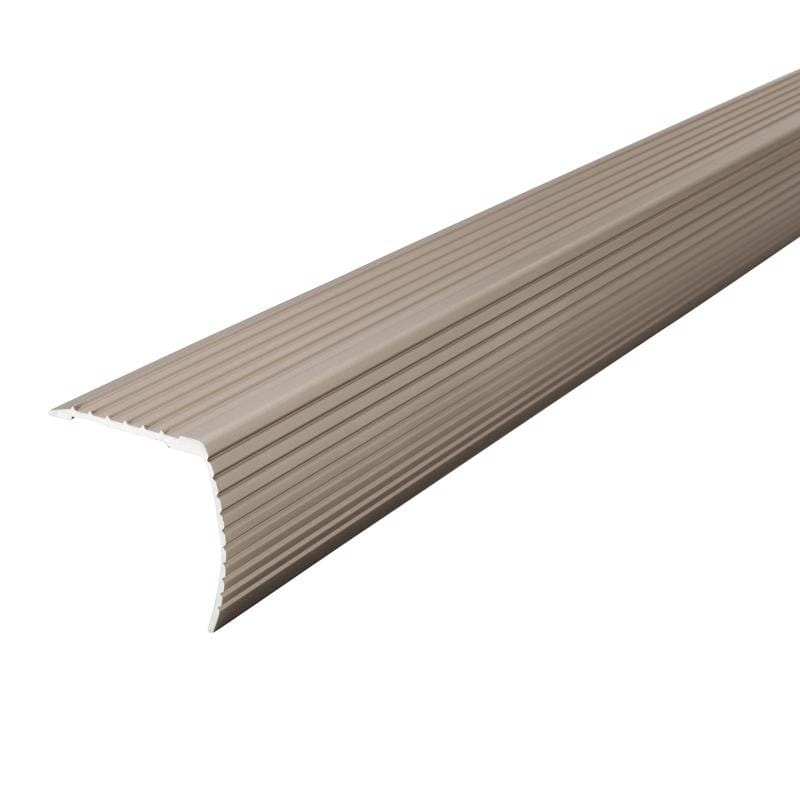 M-D Building Products 43310 CINCH 1.125 in. H X 1.125 in. W X 36 in. L Satin Nickel Aluminum Stair Edge