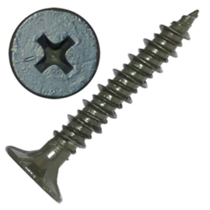 Grip-Rite NCB1145 No. 8 wire X 1-1/4 in. L Phillips Wafer Head Coarse Cement Board Screws