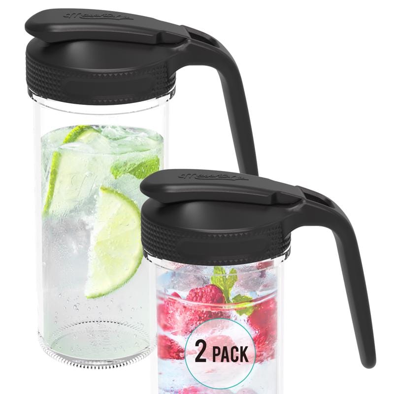 Masontops MT2HWBLK Wide Mouth Multi Top Flip Cap Lid 2 pk