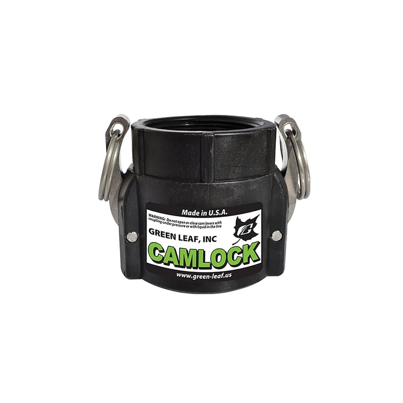 Green Leaf 200D Camlock 2 in. Female X 2 in. D FNPT Polypropylene Coupler 1 pk