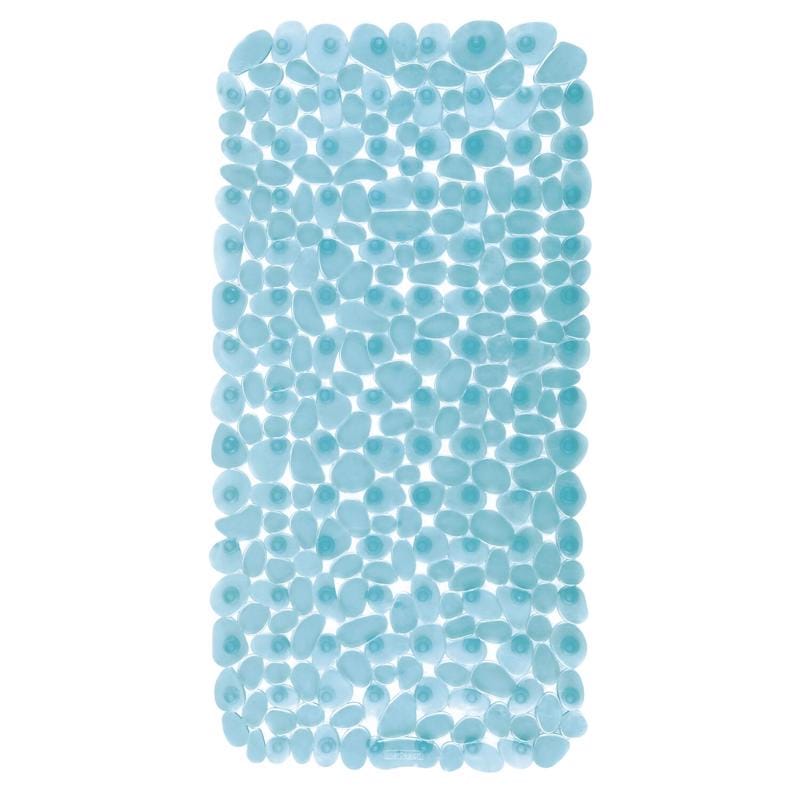 Idesign 80011 26-1/2 in. L X 13-3/4 in. W Blue Vinyl Bath Mat
