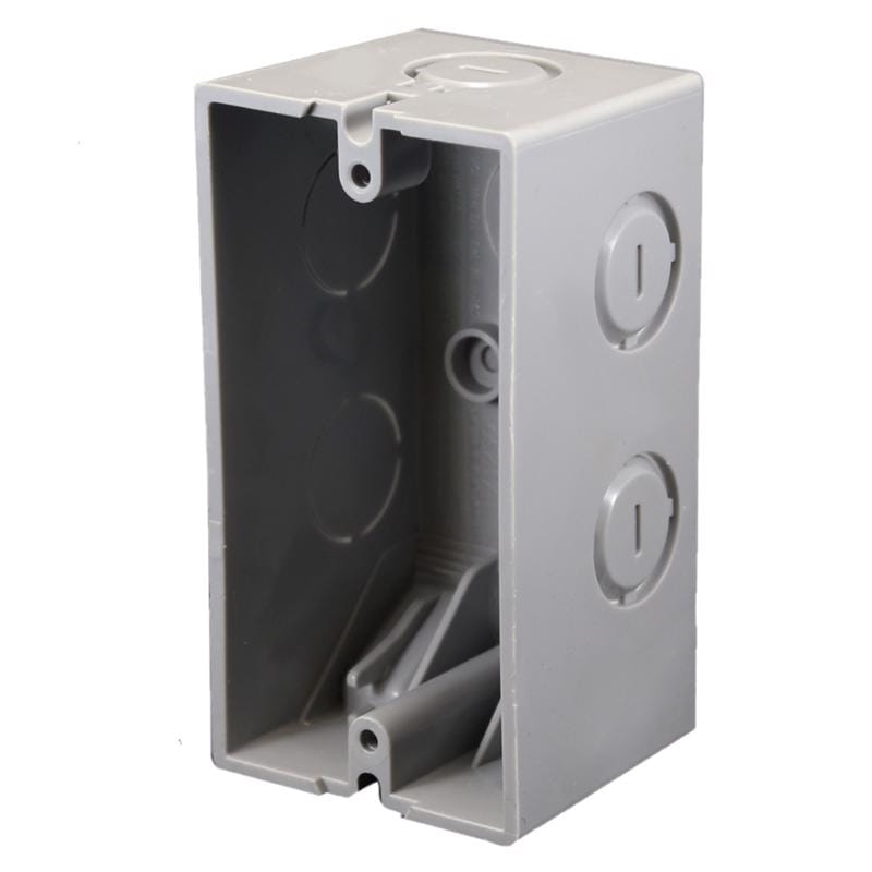 Cantex EZ12SO EZ Box New Work 12 cu in Rectangle Thermoplastic 1 gang Utility Handy Box Gray