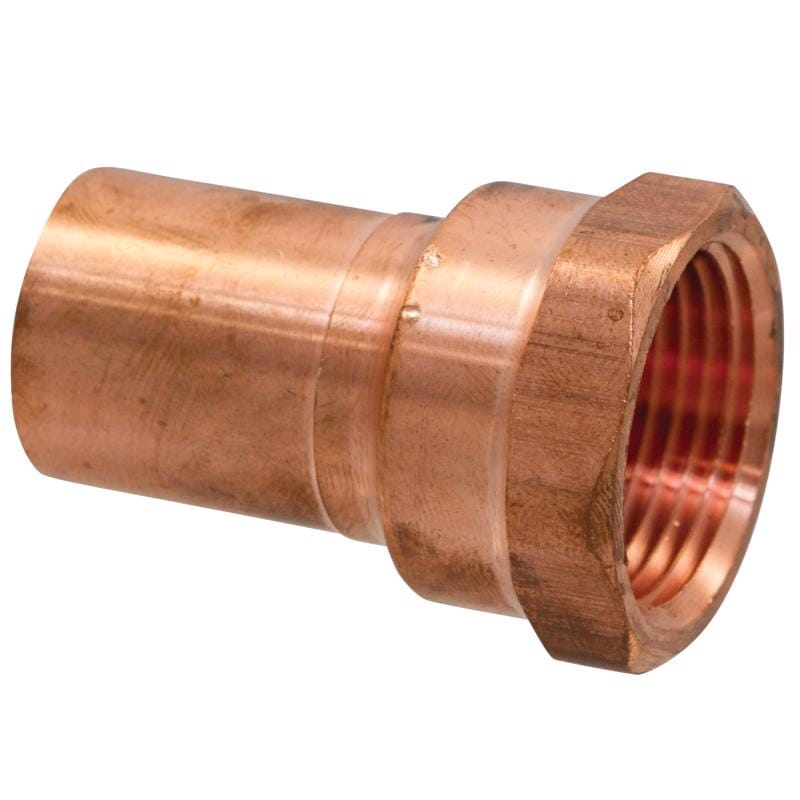Nibco 9028955PCU 1/2 in. FTG X 3/4 in. D FIP Wrought Copper Adapter 1 pk