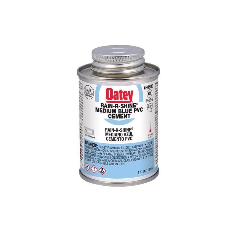 Oatey 30890 Rain-R-Shine Blue Cement For PVC 4 oz