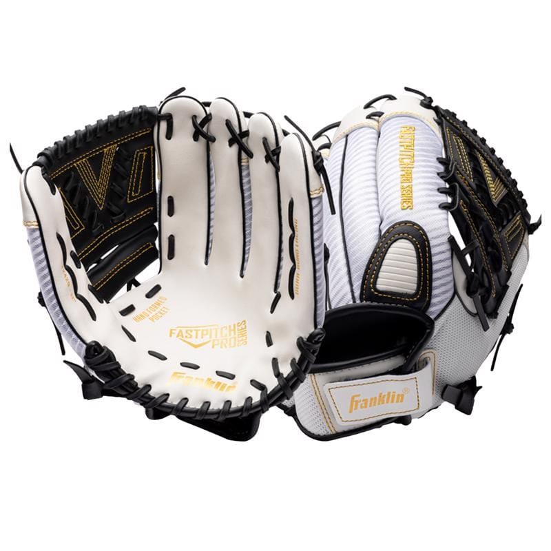Franklin 22485 ProSeries Black/White PVC Right-handed Softball Glove 12 in. 1 pk