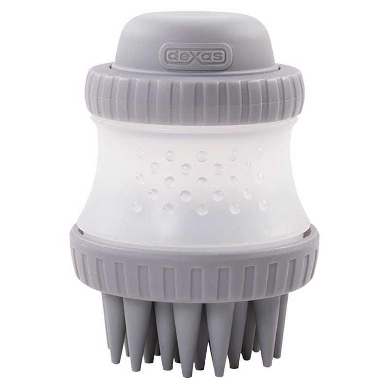 Dexas PW73022-429 ScrubBuster Gray Cat/Dog Grooming Brush 1 pk