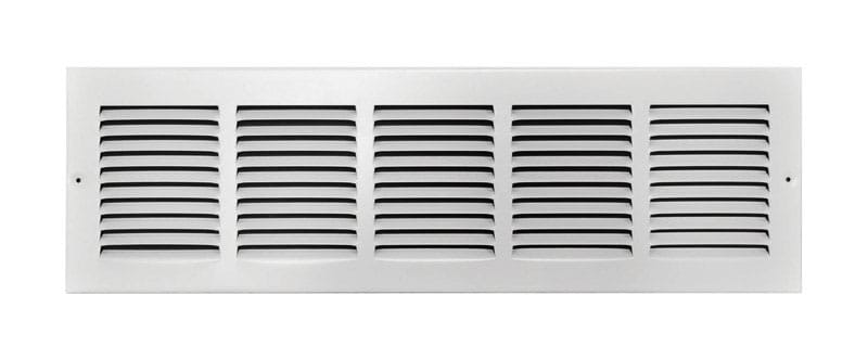 Tru Aire C17024X06 6 in. H X 24 in. W 1-Way Powder Coat White Steel Return Air Grille