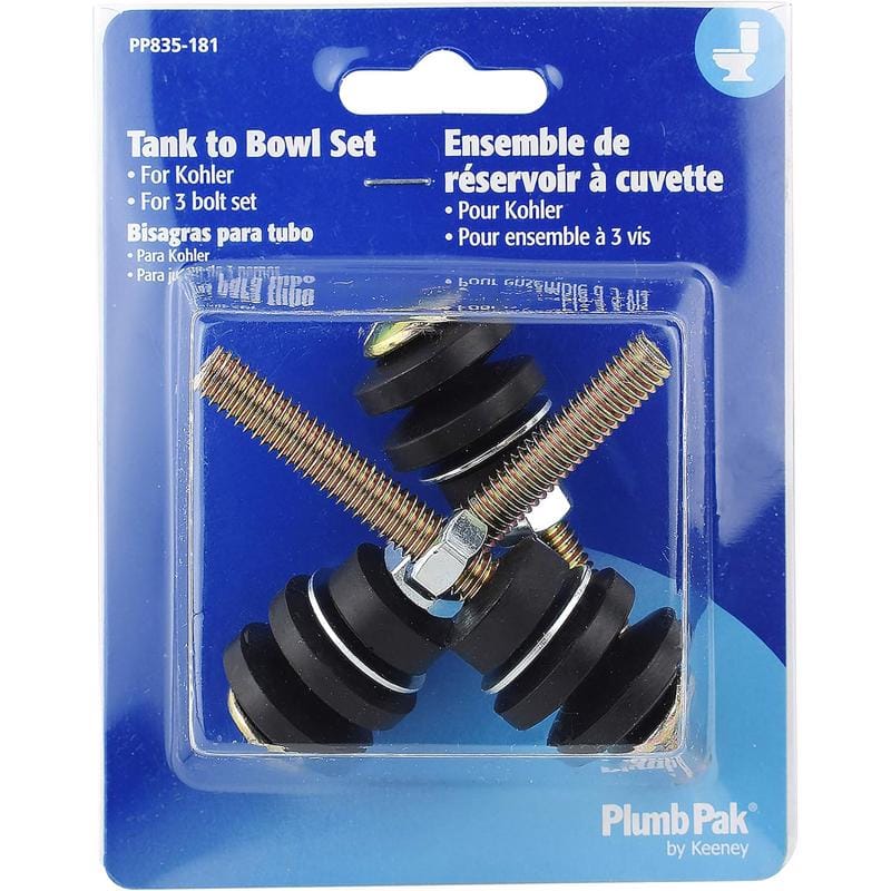 Plumb Pak PP835-181 Tank to Bowl Bolts Black Brass For Kohler
